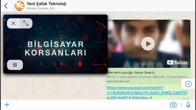 Whatsapp'ta Youtube videoları oynatılabilecek
