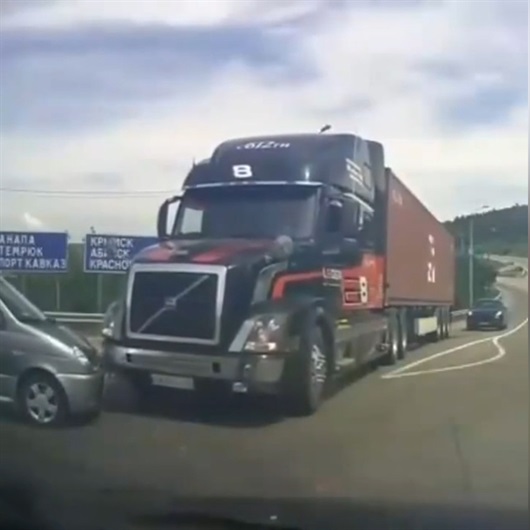 Volvo TIR'ın muhteşem fren sistemi!