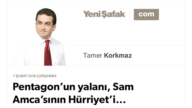 Pentagon’un yalanı, Sam Amca’sının Hürriyet’i...