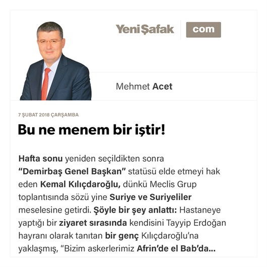 Bu ne menem bir iştir!