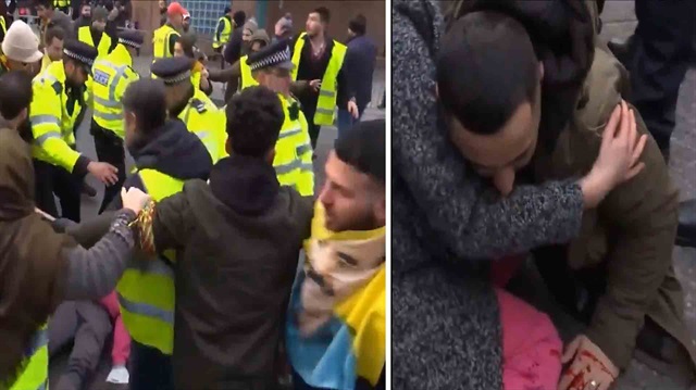 Gösteri yapan PKK seviciler gurbetçi aileye saldırdı!