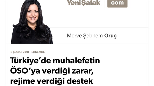 Türkiye’de muhalefetin ÖSO’ya verdiği zarar, rejime verdiği destek