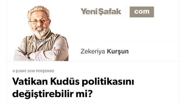 Vatikan Kudüs politikasını değiştirebilir mi?