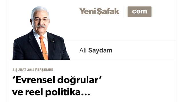 ‘Evrensel doğrular’ ve reel politika…