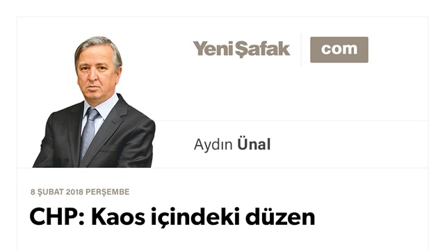 CHP: Kaos içindeki düzen