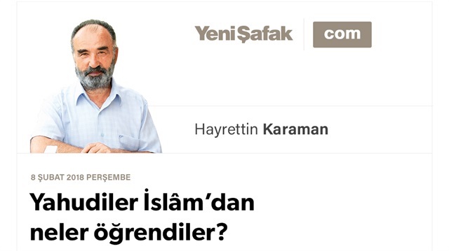 Yahudiler İslâm’dan neler öğrendiler?