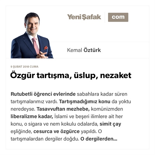 Özgür tartışma, üslup, nezaket