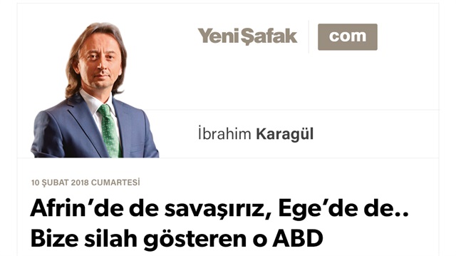Afrin’de de savaşırız, Ege’de de.. Bize silah gösteren o ABD askeri orada kalamayacak..