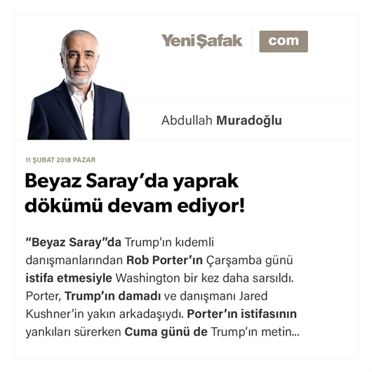 Beyaz Saray’da yaprak dökümü devam ediyor!