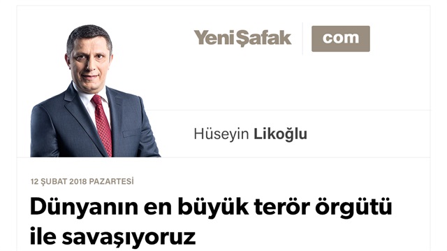 Dünyanın en büyük terör örgütü ile savaşıyoruz