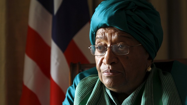 Johnson Sirleaf attends a Reuters interview ahead of the World Trade Organization Summit in capital Nairobi