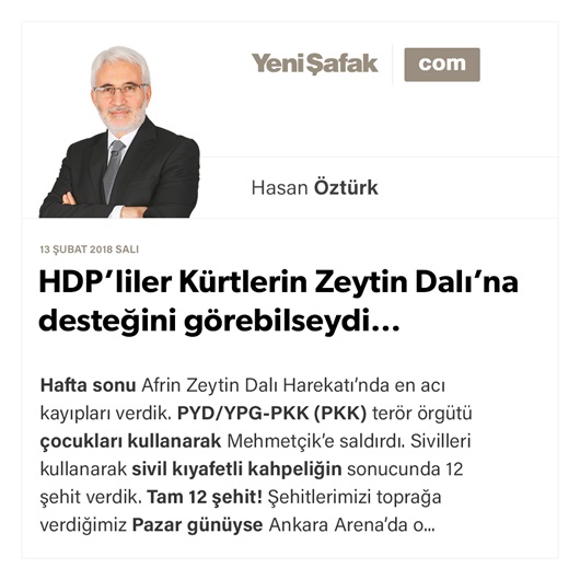 HDP’liler Kürtlerin Zeytin Dalı’na desteğini görebilseydi…