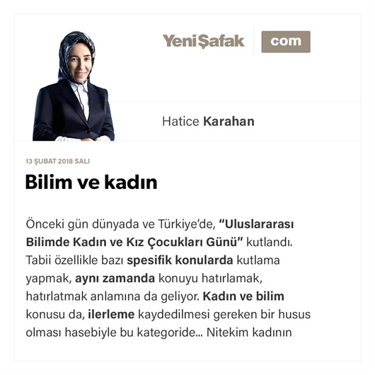 Bilim ve kadın