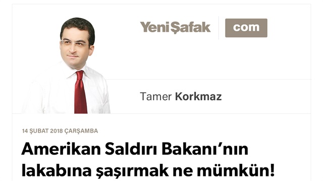 Amerikan Saldırı Bakanı’nın lakabına şaşırmak ne mümkün!