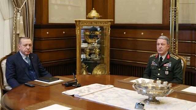 Recep Tayyip Erdoğan ile Hulusi Akar