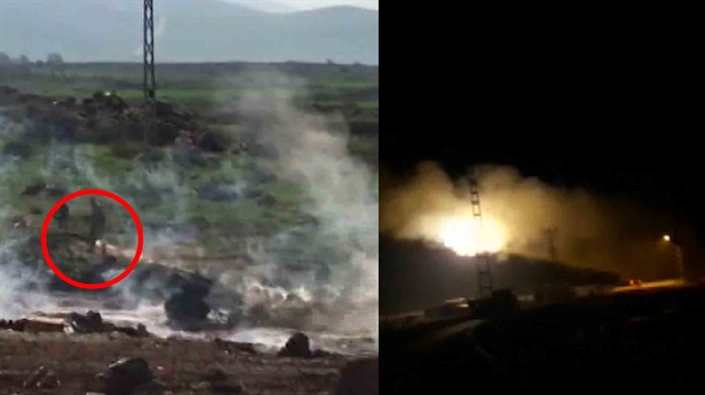 Hataydan şiir gibi görüntüler: Teröristlerin üzerine bomba yağıyor