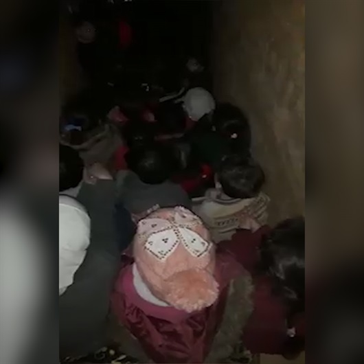 Doğu Guta'da sığınaktaki çocuklar Nas ve Felak surelerini okudu