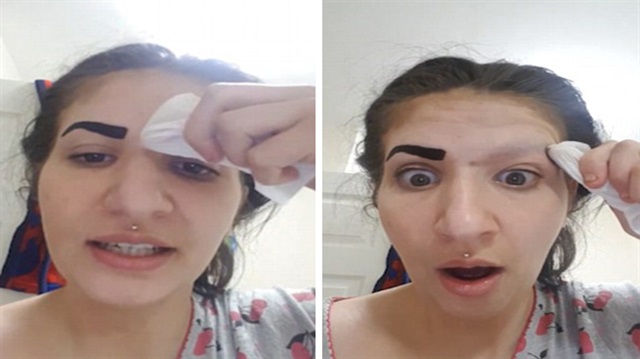 Çin'den sipariş ettiği ürünü denerken kaşlarını kaybetti