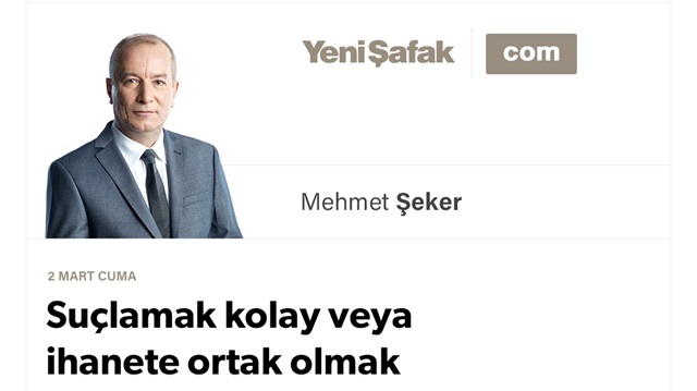 Suçlamak kolay veya ihanete ortak olmak