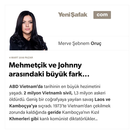 Mehmetçik ve Johnny arasındaki büyük fark...