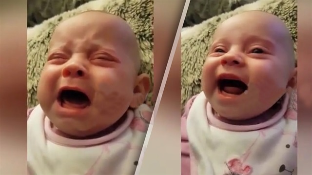 Babası şarkı söyleyince ağlayan annesi söyleyince gülen bebek