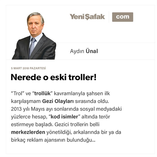 Nerede o eski troller!