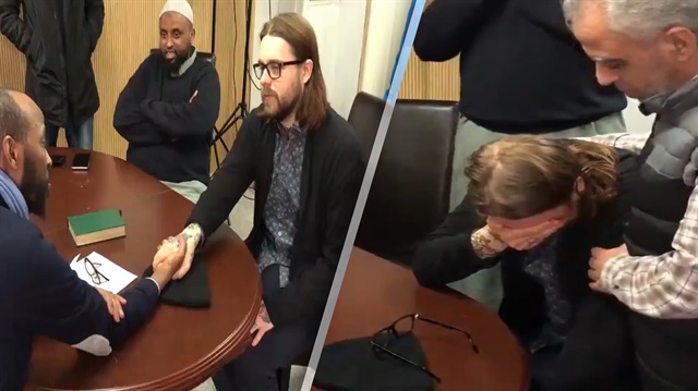 Gözyaşları içinde Müslüman olan Norveçli