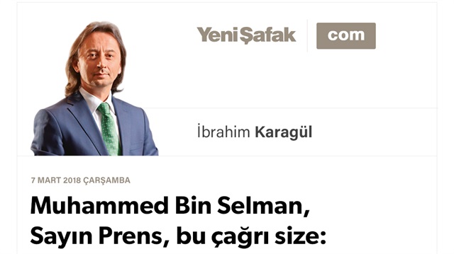 Muhammed Bin Selman, Sayın Prens, bu çağrı size: Kudüs’ü işgal edenlerle Kabe’yi koruyamazsınız!
