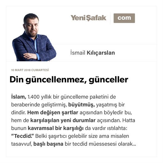 Din güncellenmez, günceller