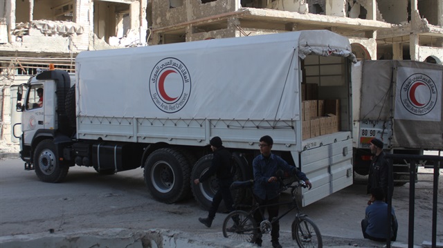United Nations aid convoy enters Eastern Ghouta