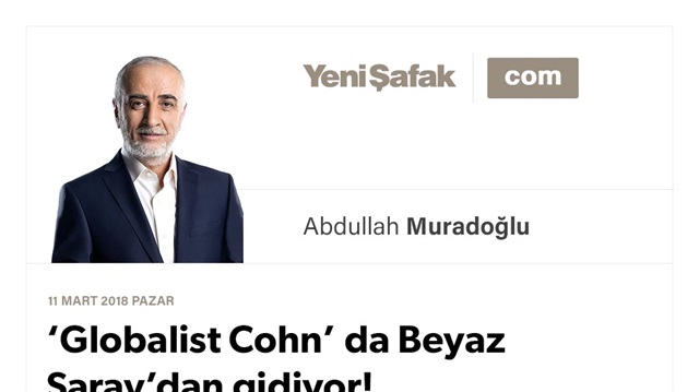 ‘Globalist Cohn’ da Beyaz Saray’dan gidiyor!