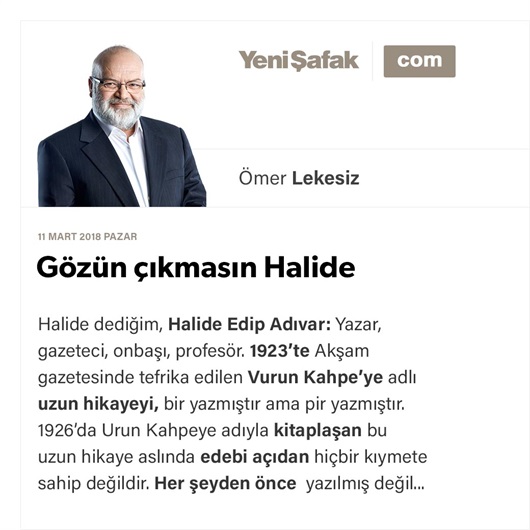 Gözün çıkmasın Halide