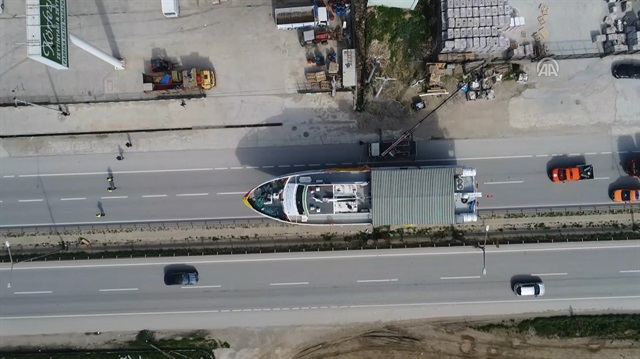 Bursa'da dev gemiyi karadan böyle yürüttüler