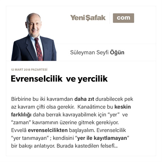 Evrenselcilik ve yercilik