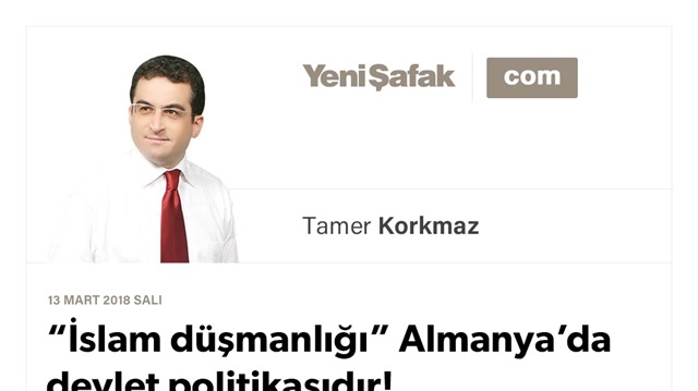 “İslam düşmanlığı” Almanya’da devlet politikasıdır!