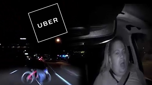 UBER sürücüsüz aracının yayaya çarpma anı kamerada
