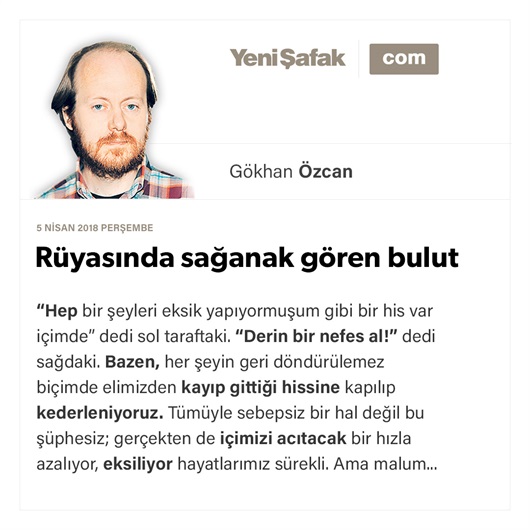 Rüyasında sağanak gören bulut