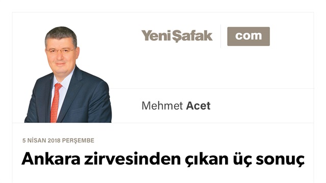 Ankara zirvesinden çıkan üç sonuç