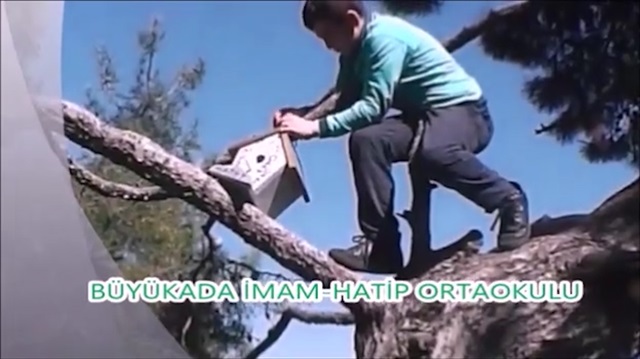 Öğrencilerden Afrin şehitleri için 'kuş cenneti'
