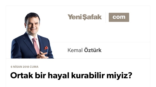 Ortak bir hayal kurabilir miyiz?