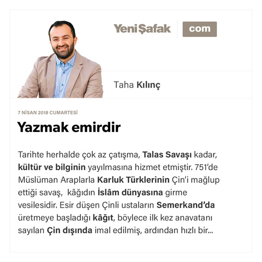 Yazmak emirdir
