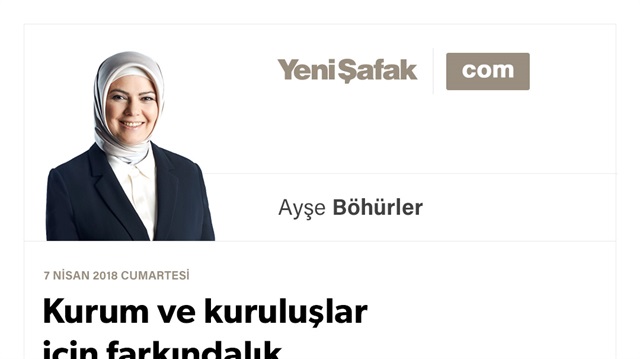 Kurum ve kuruluşlar için farkındalık