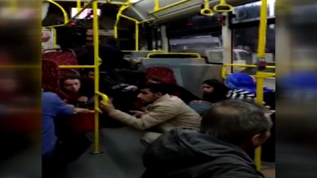 Bağcılardaki silahlı kavga sırasında otobüste yaşanan panik anları
