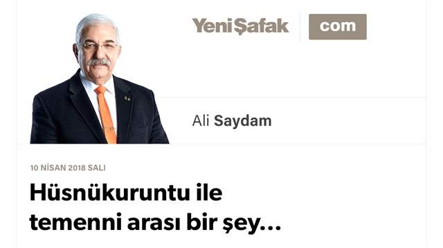 Hüsnükuruntu ile temenni arası bir şey…