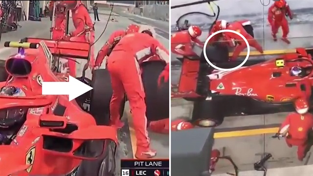 Kimi Raikkonenin, mekanikerin bacağını ezdiği en net görüntüler