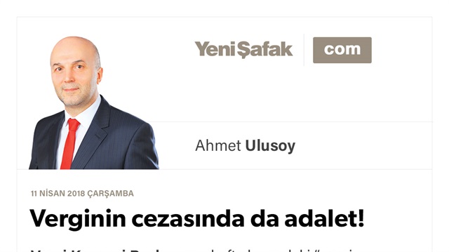 Verginin cezasında da adalet!