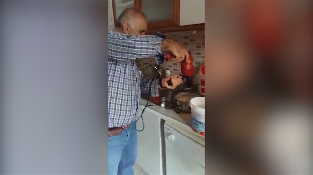 Anadolu insanının matkaplı pratik zekası sosyal medyayı salladı