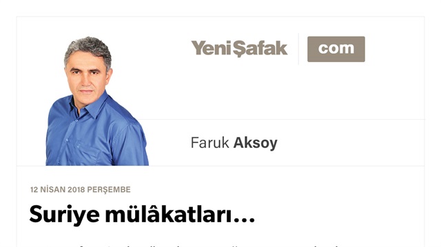 Suriye mülâkatları…