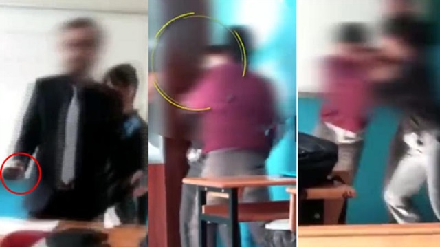 Sınıfta skandal görüntüler!
