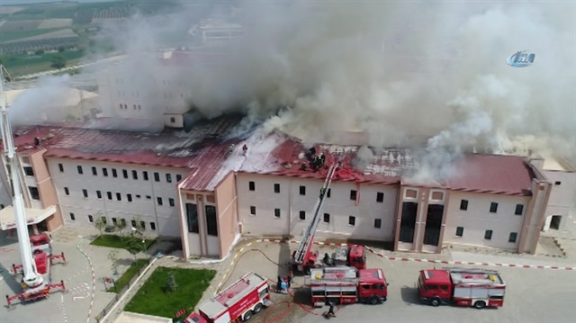 Hastahanede yangın paniği